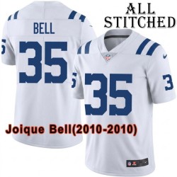 White Embroidered Joique Bell Indianapolis Colts #35 Stitched Jersey