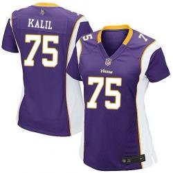 KALIL Minnesota #75 Womens Football Jersey - Matt Kalil Womens Football Jersey (Purple)_Free Shipping