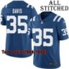 Blue Home Embroidered Ted Davis Indianapolis Colts #35 Stitched Jersey