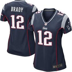 BRADY New England #12 Womens Football Jersey - Tom Brady Womens Football Jersey (Blue)_Free Shipping