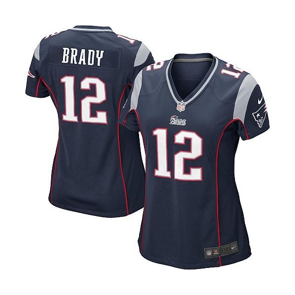 BRADY New England #12 Womens Football Jersey - Tom Brady Womens Football Jersey (Blue)_Free Shipping