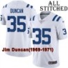 White Embroidered Jim Duncan Indianapolis Colts #35 Stitched Jersey