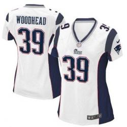 WOODHEAD New England #39 Womens Football Jersey - Danny Woodhead Womens Football Jersey (White)_Free Shipping
