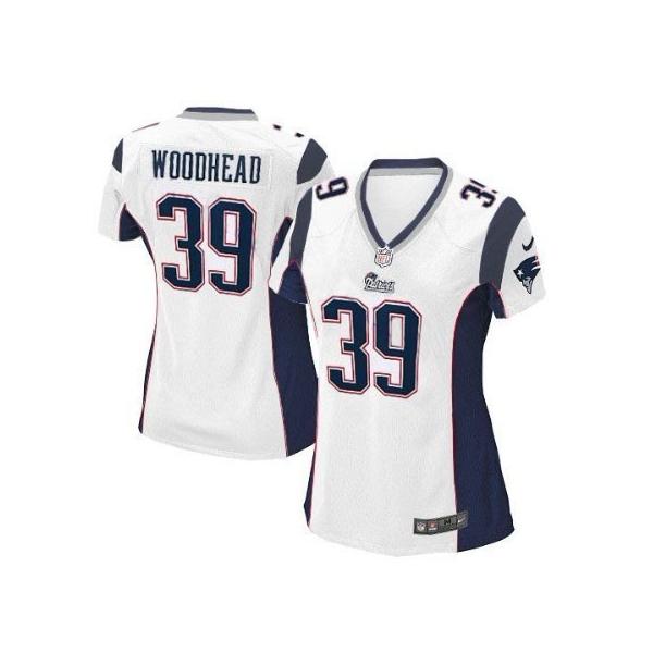 WOODHEAD New England #39 Womens Football Jersey - Danny Woodhead Womens Football Jersey (White)_Free Shipping