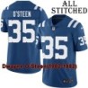 Blue Home Embroidered Dwayne O'Steen Indianapolis Colts #35 Stitched Jersey