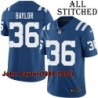 Blue Home Embroidered John Baylor Indianapolis Colts #36 Stitched Jersey