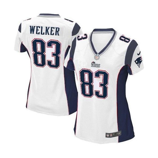 WELKER New England #83 Womens Football Jersey - Wes Welker Womens Football Jersey (White)_Free Shipping