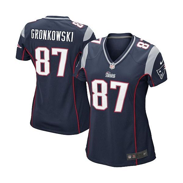 GRONKOWSKI New England #87 Womens Football Jersey - Rob Gronkowski Womens Football Jersey (Blue)_Free Shipping