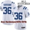 White Embroidered Don Hardeman Indianapolis Colts #36 Stitched Jersey