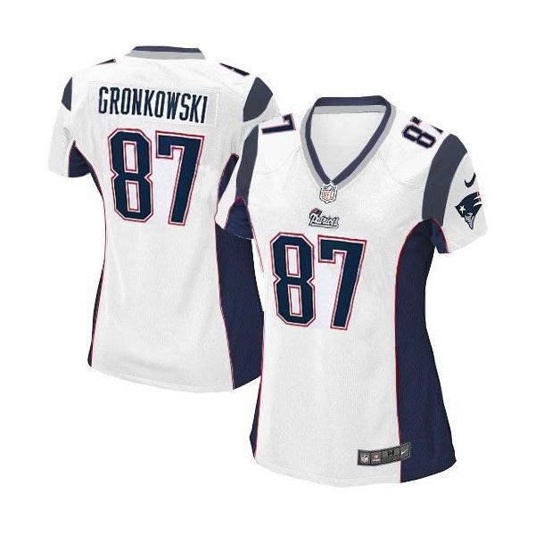 GRONKOWSKI New England #87 Womens Football Jersey - Rob Gronkowski Womens Football Jersey (White)_Free Shipping
