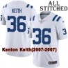 White Embroidered Kenton Keith Indianapolis Colts #36 Stitched Jersey