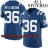 Blue Home Embroidered Bill Pellington Indianapolis Colts #36 Stitched Jersey