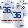 White Embroidered Dexter Reid Indianapolis Colts #36 Stitched Jersey