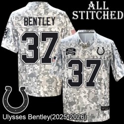 Camo Embroidered Ulysses Bentley Indianapolis Colts #37 Stitched Jersey