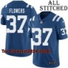 Blue Home Embroidered Tre Flowers Indianapolis Colts #37 Stitched Jersey