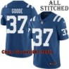 Blue Home Embroidered Chris Goode Indianapolis Colts #37 Stitched Jersey