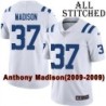 White Embroidered Anthony Madison Indianapolis Colts #37 Stitched Jersey