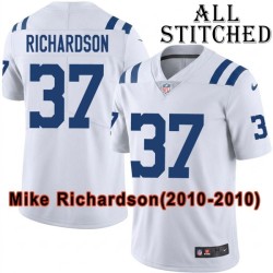 White Embroidered Mike Richardson Indianapolis Colts #37 Stitched Jersey