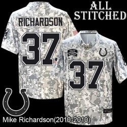 Camo Embroidered Mike Richardson Indianapolis Colts #37 Stitched Jersey