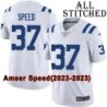 White Embroidered Ameer Speed Indianapolis Colts #37 Stitched Jersey
