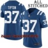 Blue Home Embroidered Zurlon Tipton Indianapolis Colts #37 Stitched Jersey