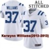 White Embroidered Kerwynn Williams Indianapolis Colts #37 Stitched Jersey