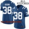 Blue Home Embroidered Tony Brown Indianapolis Colts #38 Stitched Jersey