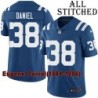 Blue Home Embroidered Eugene Daniel Indianapolis Colts #38 Stitched Jersey