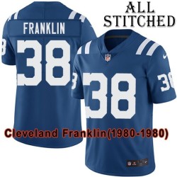 Blue Home Embroidered Cleveland Franklin Indianapolis Colts #38 Stitched Jersey