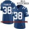 Blue Home Embroidered Cleveland Franklin Indianapolis Colts #38 Stitched Jersey