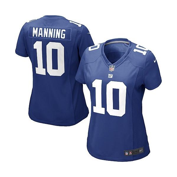 MANNING NY-Giant #10 Womens Football Jersey - Eli Manning Womens Football Jersey (Blue)_Free Shipping
