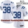 White Embroidered Cleveland Franklin Indianapolis Colts #38 Stitched Jersey