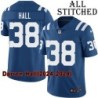 Blue Home Embroidered Darren Hall Indianapolis Colts #38 Stitched Jersey