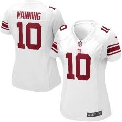 MANNING NY-Giant #10 Womens Football Jersey - Eli Manning Womens Football Jersey (White)_Free Shipping