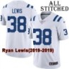 White Embroidered Ryan Lewis Indianapolis Colts #38 Stitched Jersey