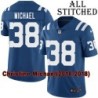 Blue Home Embroidered Christine Michael Indianapolis Colts #38 Stitched Jersey