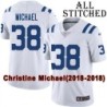 White Embroidered Christine Michael Indianapolis Colts #38 Stitched Jersey