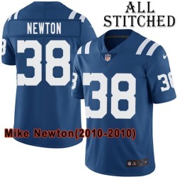 Blue Home Embroidered Mike Newton Indianapolis Colts #38 Stitched Jersey