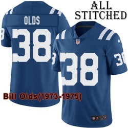 Blue Home Embroidered Bill Olds Indianapolis Colts #38 Stitched Jersey