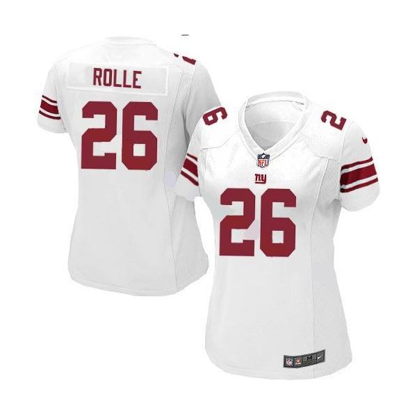 ROLLE NY-Giant #26 Womens Football Jersey - Antrel Rolle Womens Football Jersey (White)_Free Shipping