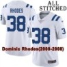 White Embroidered Dominic Rhodes Indianapolis Colts #38 Stitched Jersey