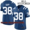 Blue Home Embroidered Gerome Sapp Indianapolis Colts #38 Stitched Jersey
