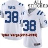 White Embroidered Tyler Varga Indianapolis Colts #38 Stitched Jersey