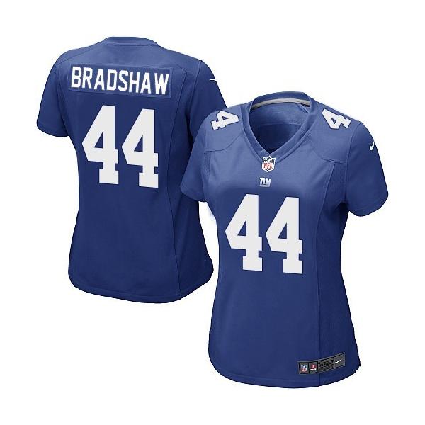 BRADSHAW NY-Giant #44 Womens Football Jersey - Ahmad Bradshaw Womens Football Jersey (Blue)_Free Shipping
