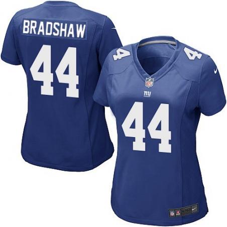 BRADSHAW NY-Giant #44 Womens Football Jersey - Ahmad Bradshaw Womens Football Jersey (Blue)_Free Shipping
