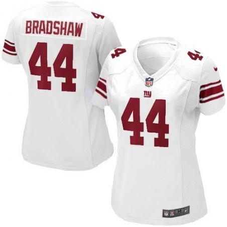BRADSHAW NY-Giant #44 Womens Football Jersey - Ahmad Bradshaw Womens Football Jersey (White)_Free Shipping