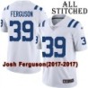 White Embroidered Josh Ferguson Indianapolis Colts #39 Stitched Jersey