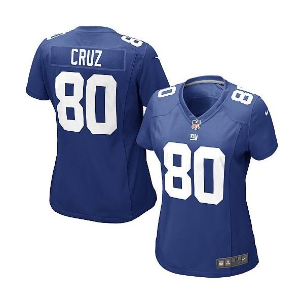 CRUZ NY-Giant #80 Womens Football Jersey - Victor Cruz Womens Football Jersey (Blue)_Free Shipping