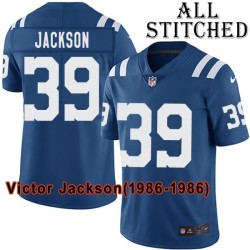 Blue Home Embroidered Victor Jackson Indianapolis Colts #39 Stitched Jersey