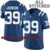 Blue Home Embroidered Alex Johnson Indianapolis Colts #39 Stitched Jersey